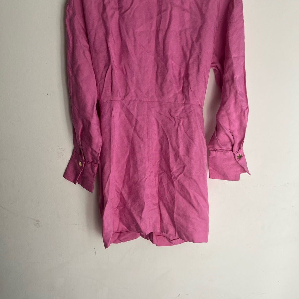 SANDRO Elvira Linen Shirt Dress Size 36 - Picture 10 of 12